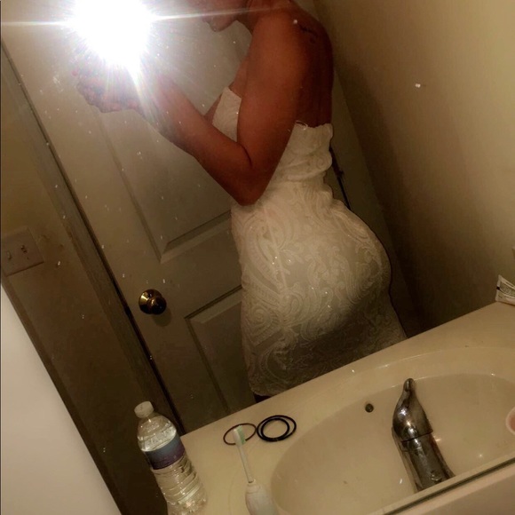White sequin Fashionova dress - Picture 1 of 2
